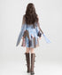 Retro Block Irregular Dress